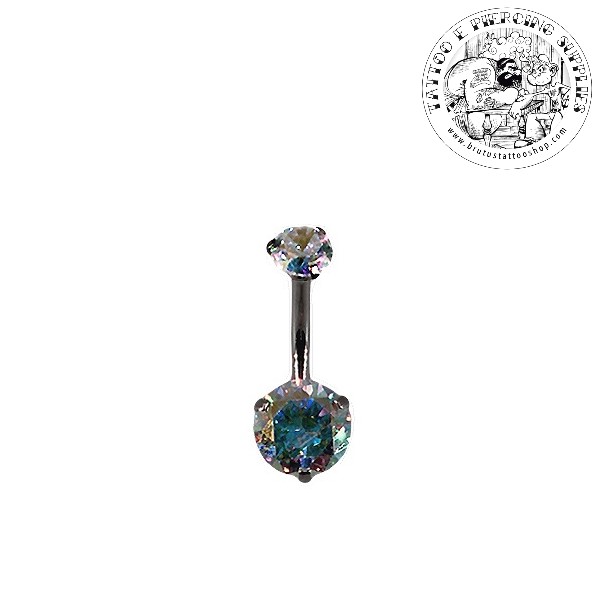 Piercing Ombelico doppio Zircone Boreale Misura 1.6 x 8 X 5/8