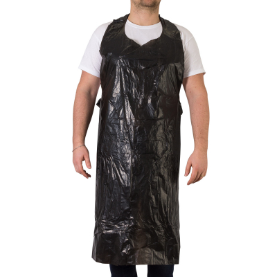 GREMBIULE  IN PVC NERO CON. 100 PZ 