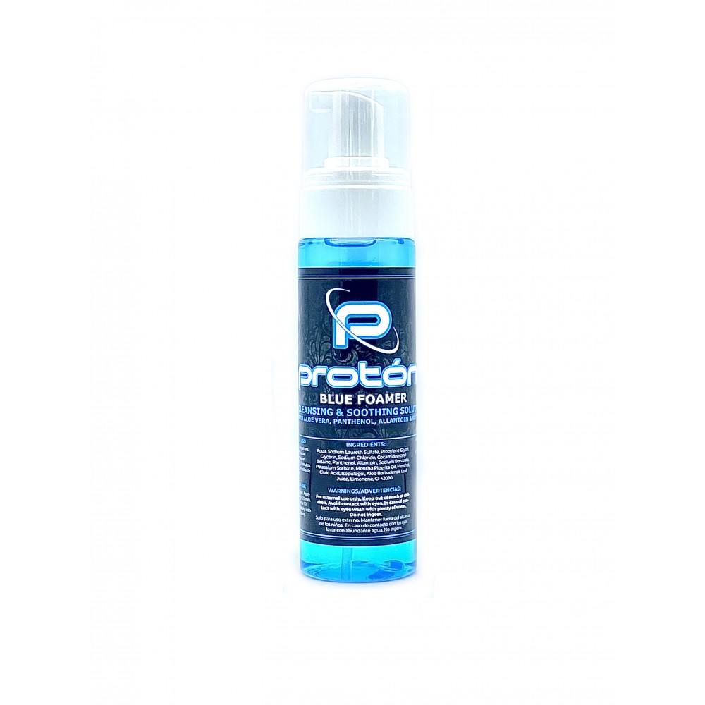 Blue Foamer Proton con Pantenolo, Alantoina e Aloe Vera - Schiuma detergente - 220 ml / 7,4 Oz.