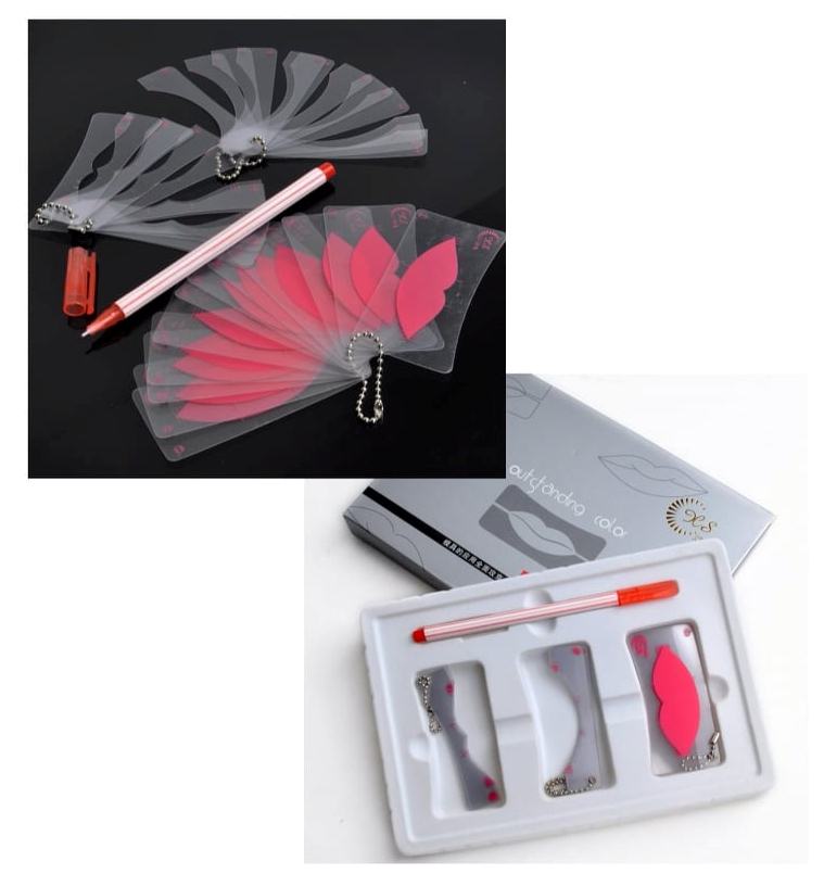 Set Stencil modello  labbra trucco permanente 