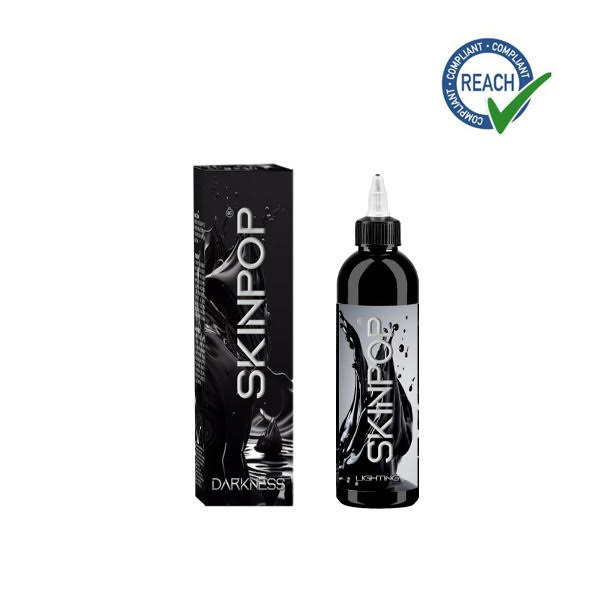 LIGHTING SKINPOP BLACK TATTOO INK 50 ML ( NICKEL FREE - CROMO FREE)