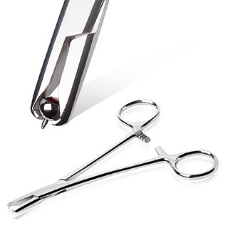 Pinza Surface Anchor Ganasce A Diamante - Pinza per Body Piercing