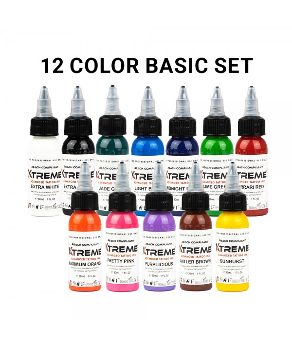 XTreme Ink 12x30ml - 12 COLOR SET