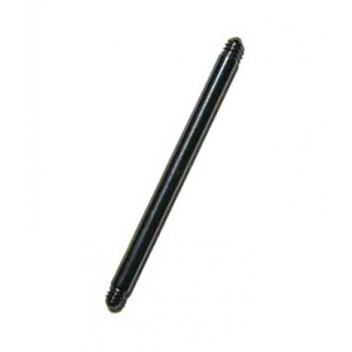 Barbell Piercing Nera in Acciaio Chirurgico 316L Misura 1.2 x 32mm