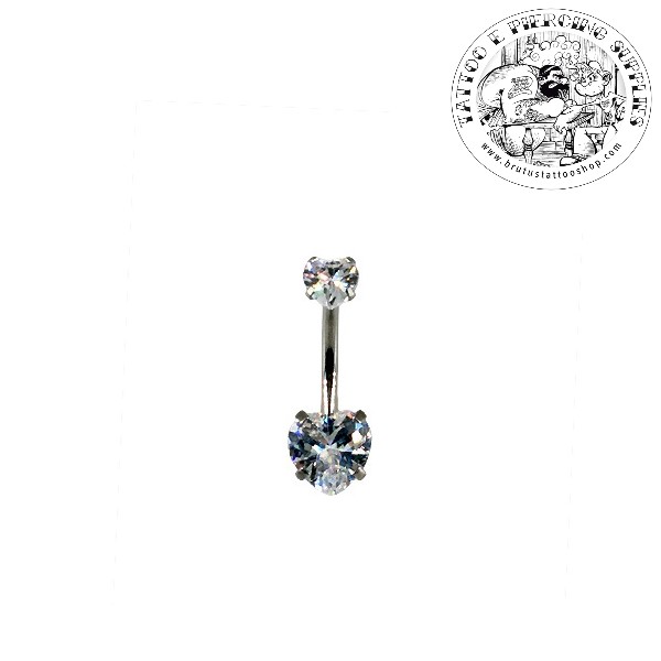 Piercing Ombelico doppio Zircone Boreale Misura 1.6 x 8 X 5/8
