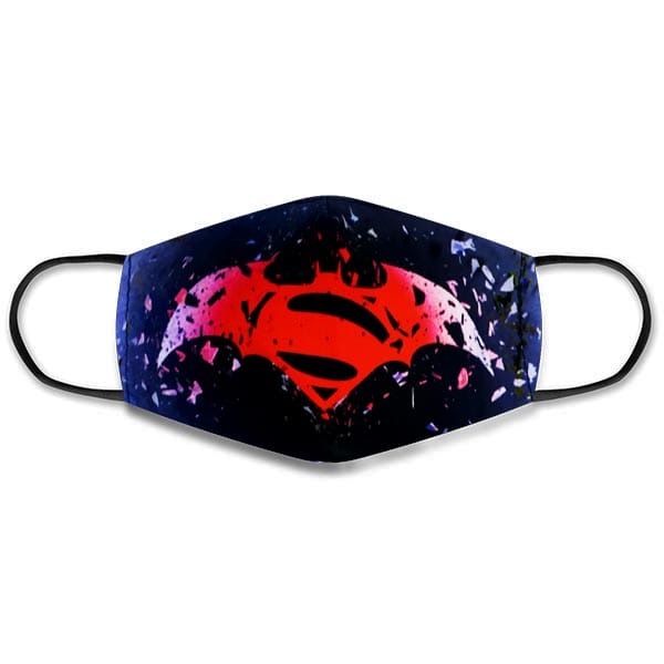 Mascherina Nera lavabile uomo donna bambino fashion alla moda superman