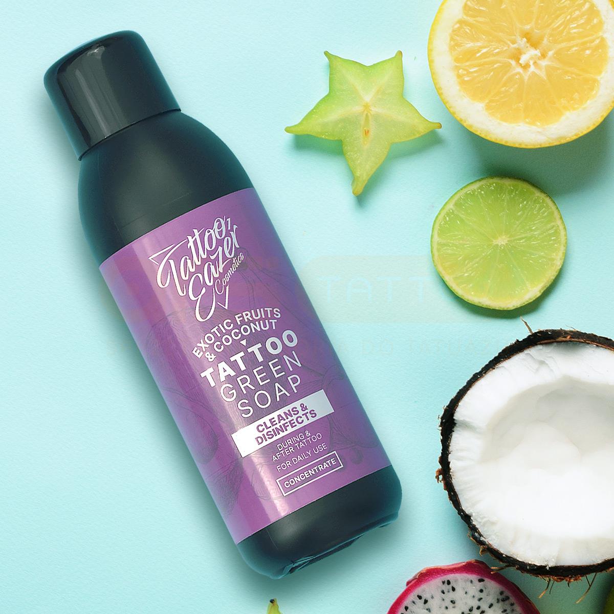 TATTOO EAZER green soap  CONCENTRATO FRUTTA ESOTICA E COCCO, 