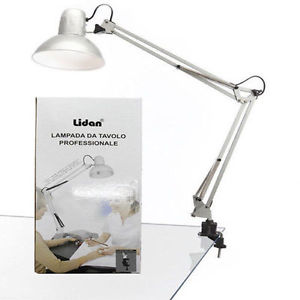 LAMPADA DA TAVOLO CON CLIP 40W PER CASA E UFFICIO LIDAN