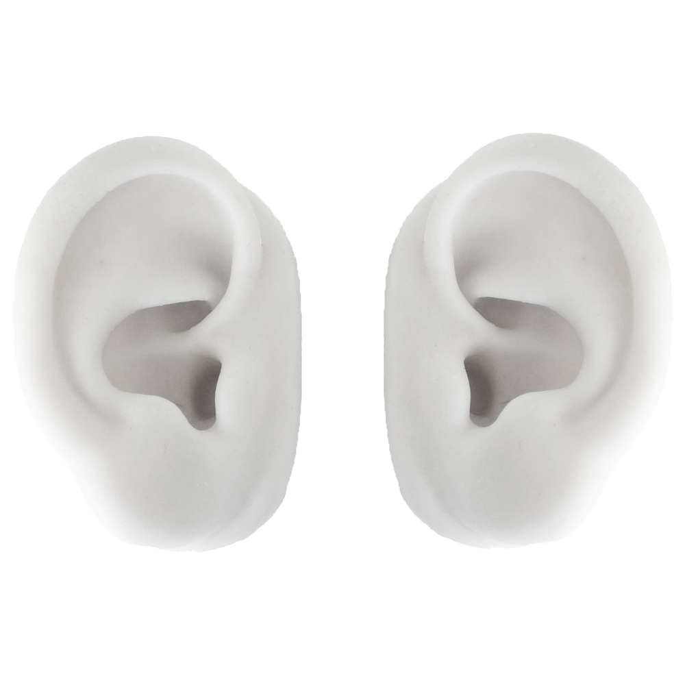 Orecchio in Silicone Bianco Dx e Sx  da 6 cm 