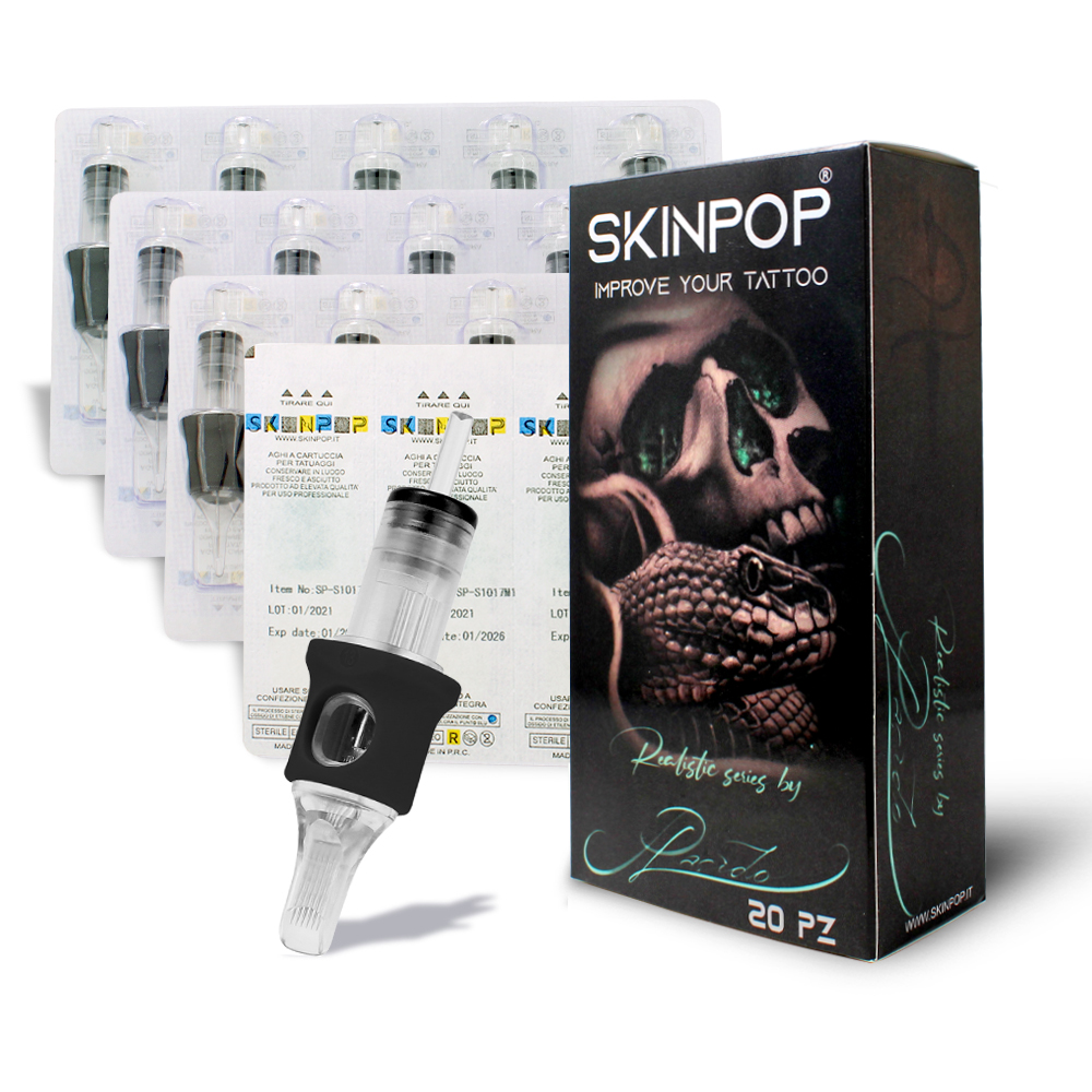 Cartucce Skinpop Realistic Series by Placido Tattoo  15 ROUND MAGNUM Ø 25 MM