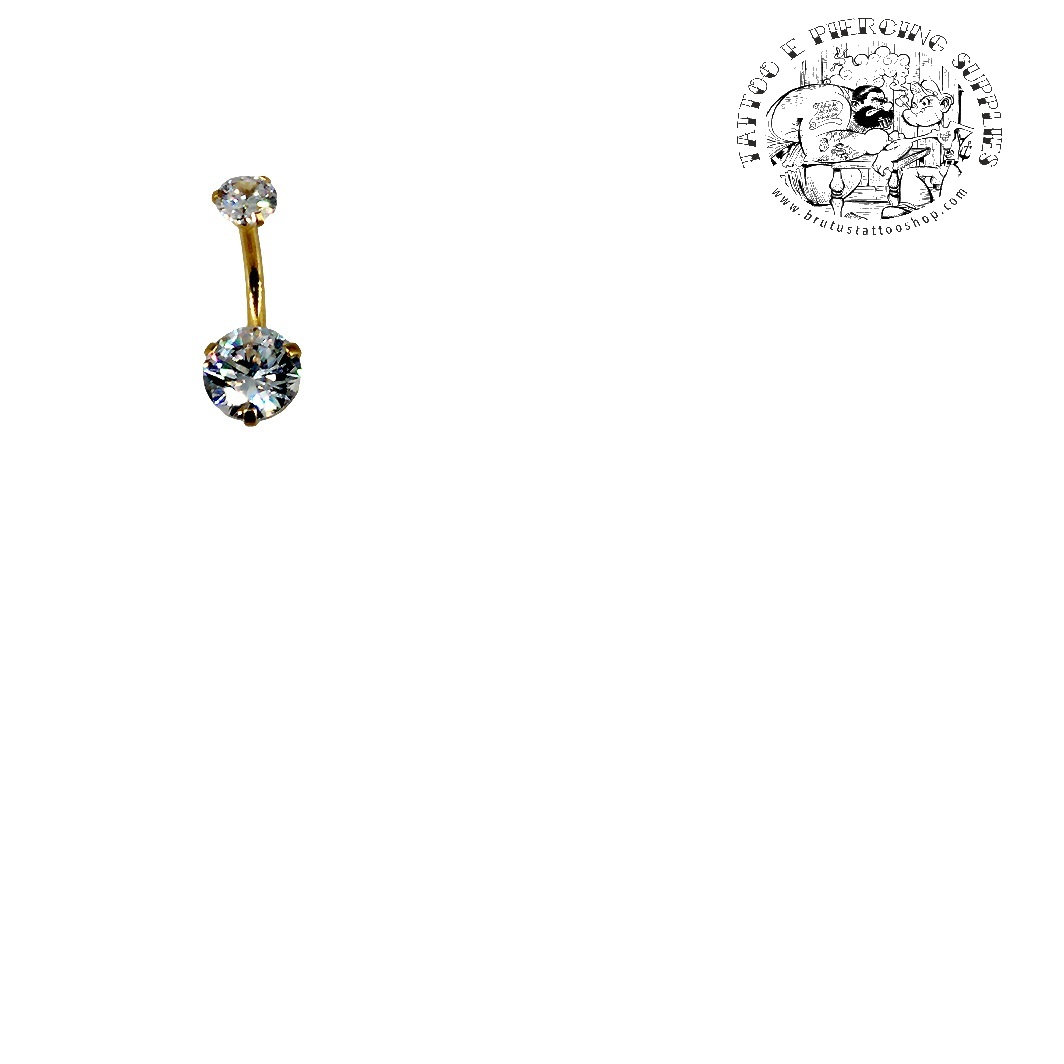 Piercing Ombelico doppio   Zircone Boreale Misura 1.6 x 8 X 5/8