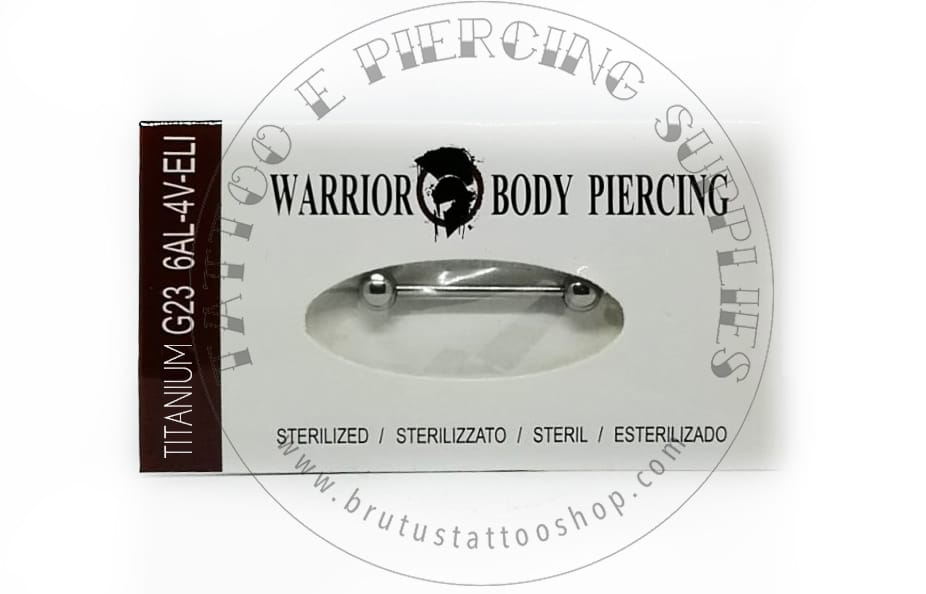 Barbell Warrior in Titanio Sterile 1.6 x 22 x 6