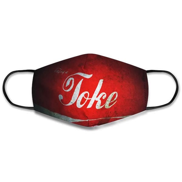 Mascherina Nera lavabile uomo donna bambino fashion alla moda fake coca