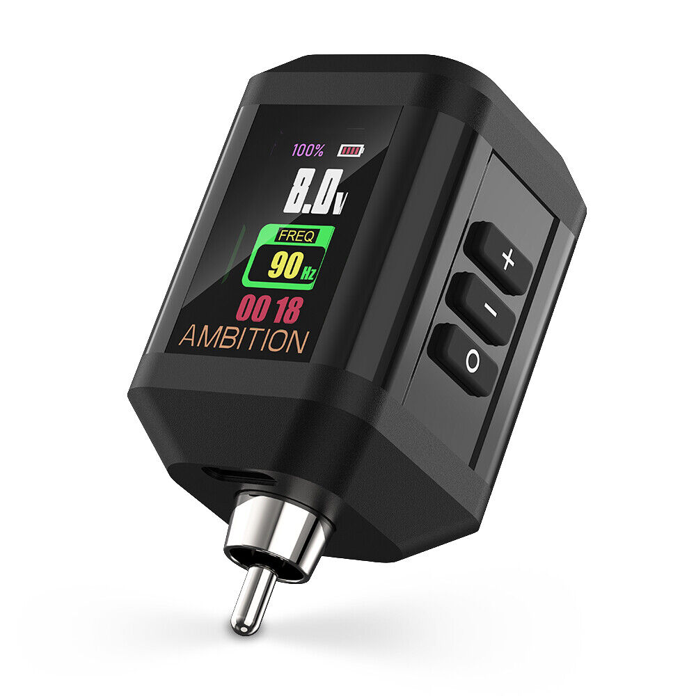 Alimentatore batteria tatuaggio wireless CNC per penna macchina tatuaggi RCA 2200 mAh LED-
