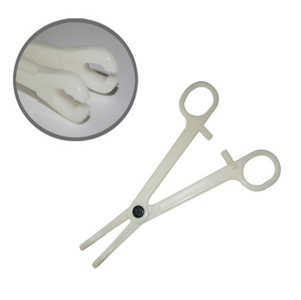 Pinza per Piercing Ovale aperta Monouso Sterili conf.da 25 pz