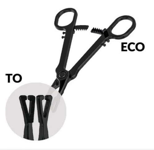 Pinza Monouso mini Triangolare aperta Black conf. da 20 pz