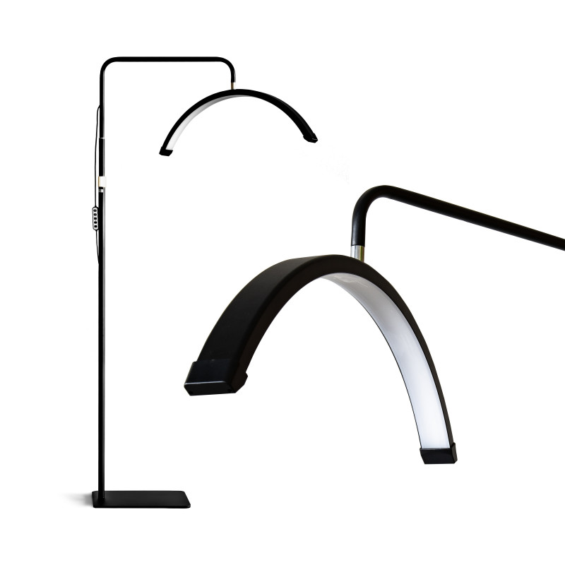 LAMPADA LED MOON SU TREPPIEDE - LARGHEZZA 58 CM, POTENZA E COLORE DELLA LUCE REGOLABILI, TELECOMANDO