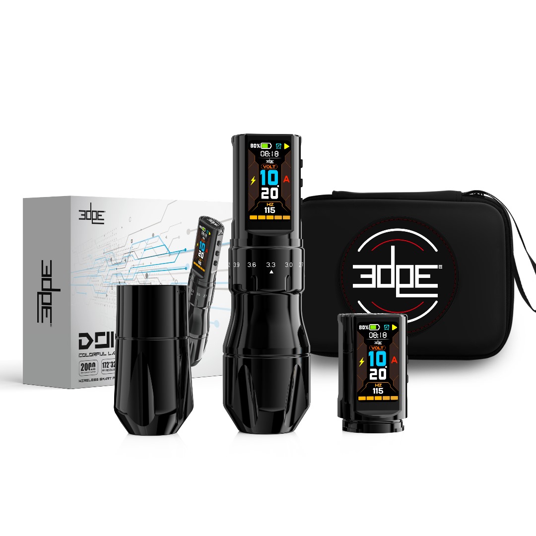 Edge Domino Tattoo Pen Wireless Stroke Regolabile – Black 2 Batterie