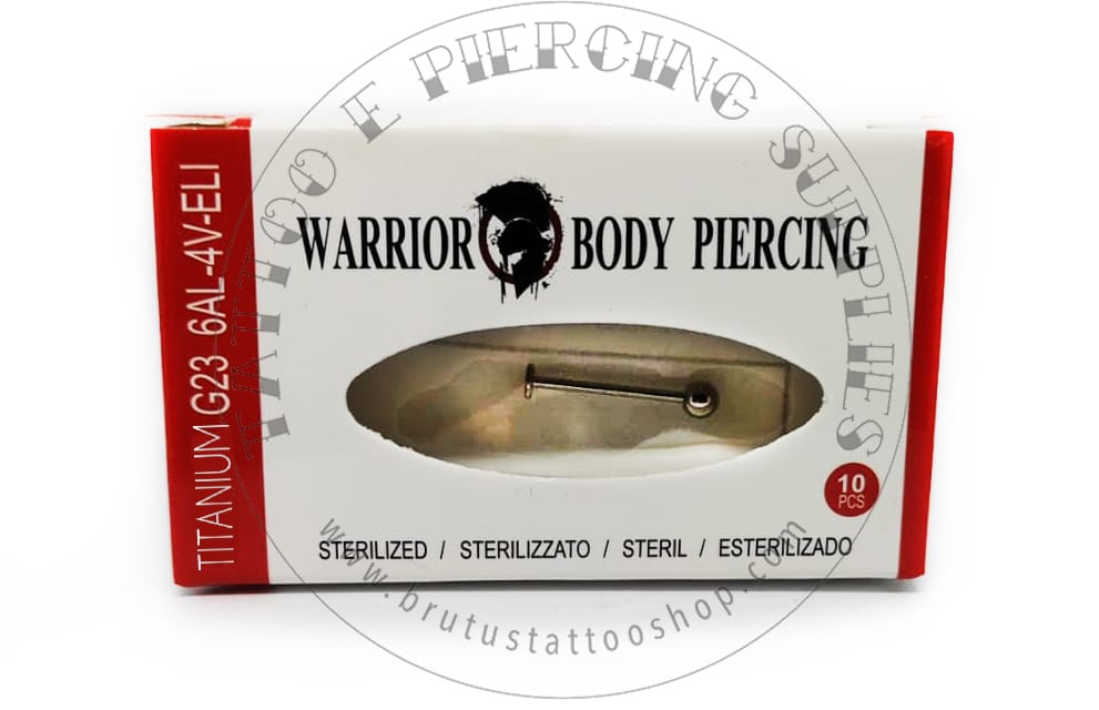Labret Warrior in Titanio Sterile 1.2 X 8 X 3 CONF DA 10PZ