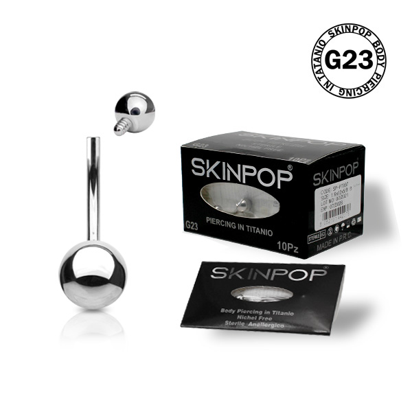 Banabell Titanio G-23 Skinpop1.6-12-5/8 sterili Senza Zircone con Filettatura Interna Conf. 05 Pz