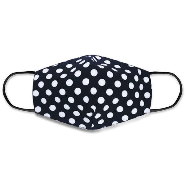 Mascherina Nera lavabile uomo donna bambino fashion alla moda pallino
