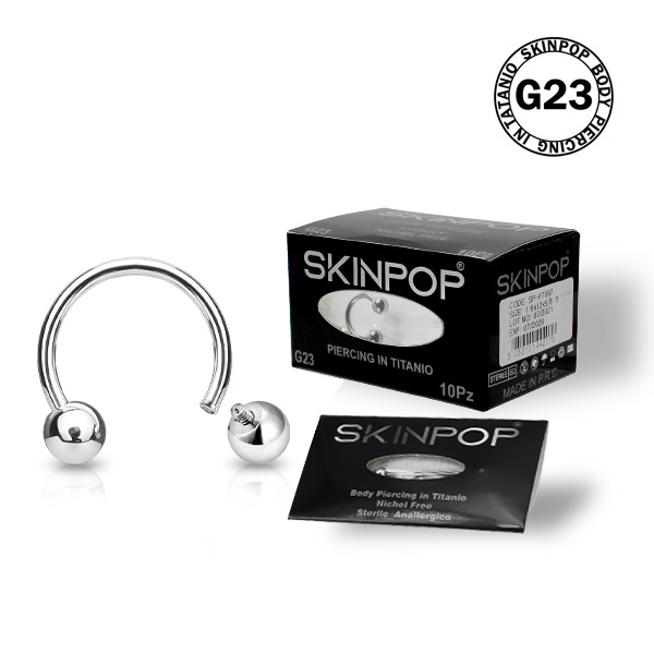 Circular Barbell 1.2-8-3 In Titanio G23 Skinpop Sterile Filettatura Interna Conf.05 pz	