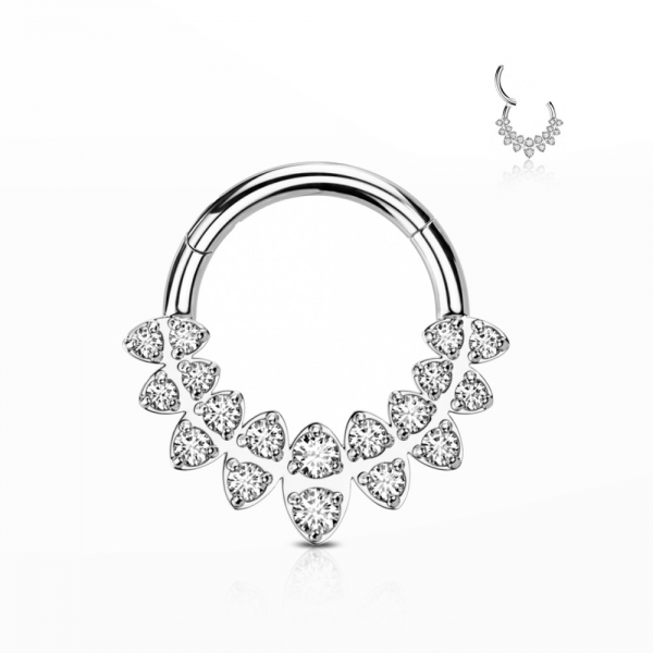 PIERCING IN ACCIAIO PER DAITH COLORE SILVER Conf. 05 pz 1.2 X 8 MM