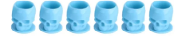 Tappini Teschio usa e getta con Base – 200pz azzurro